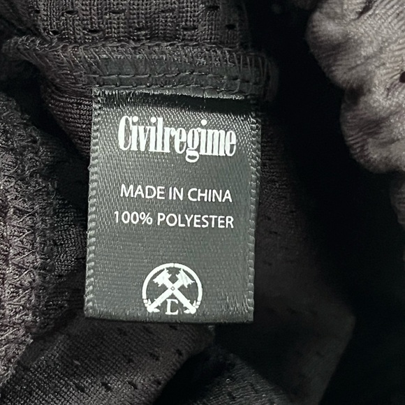 Civil Regime Civil Too Fast Mesh Basketball Shorts Men’s Medium Black Beige - Picture 14 of 16